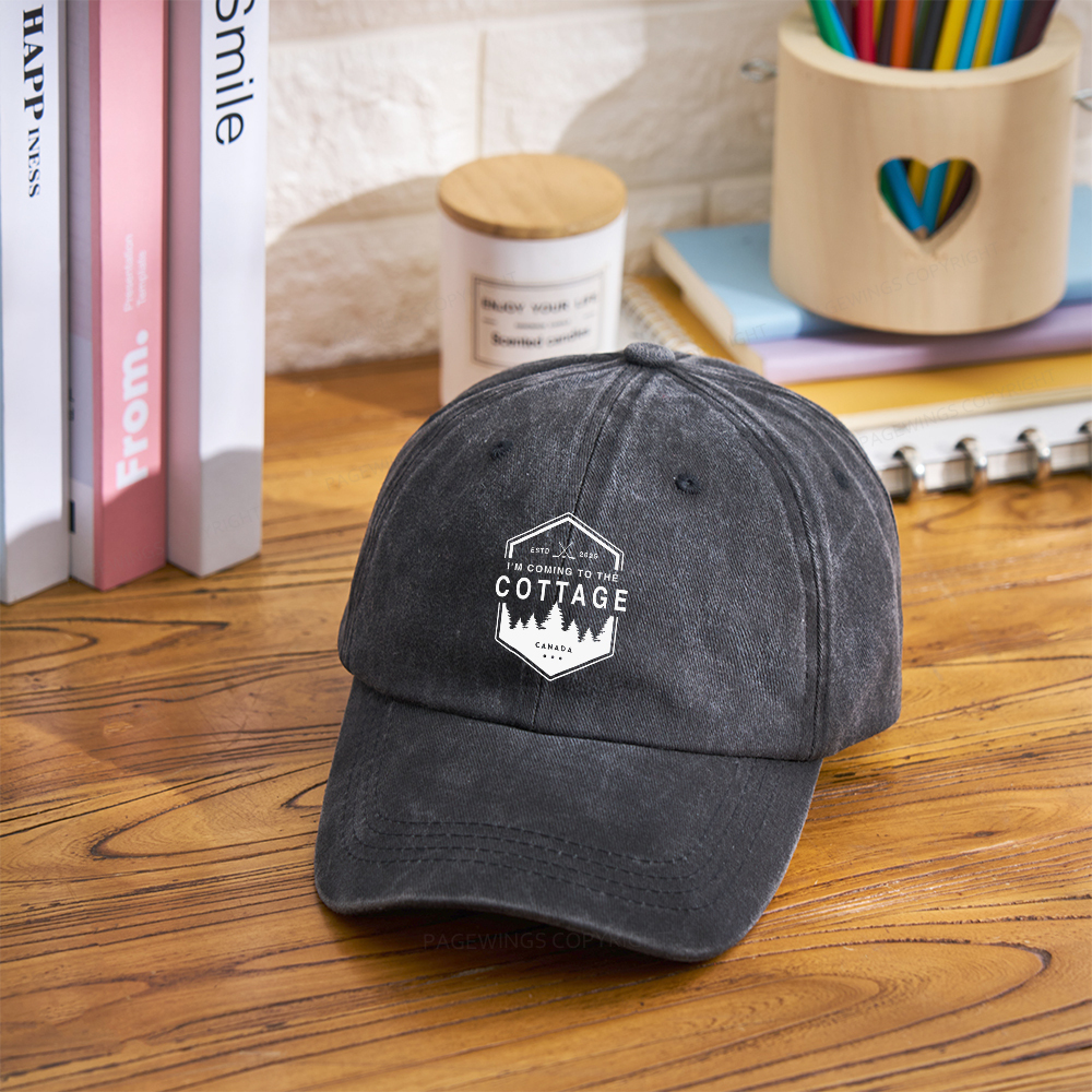 Pagewings Coming To The Cottage Washed Cap