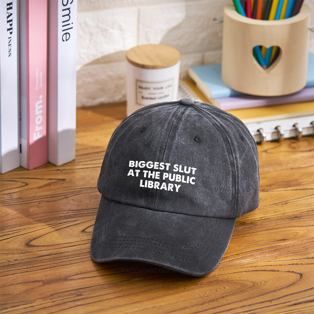 Pagewings Biggest Slut At The Public Library Washed Cap