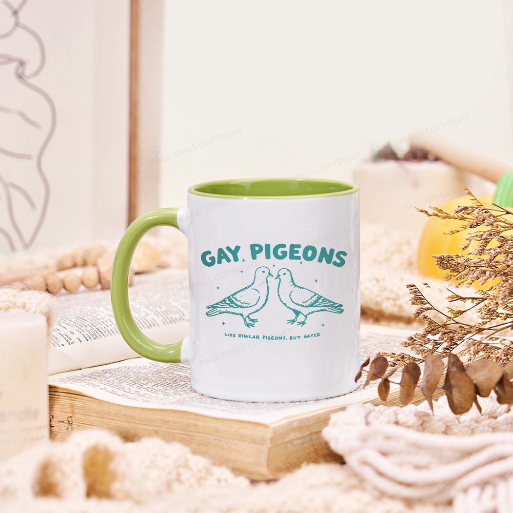 Pagewings Gay Pigeons Mug