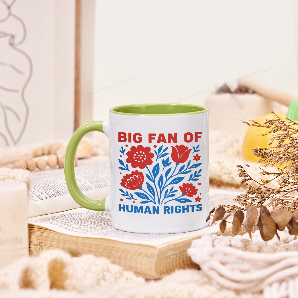 Pagewings Big Fan Of Human Rights  Mug