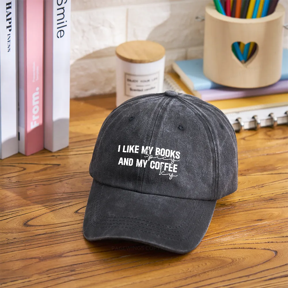 Pagewings I Like My Books And My Coffee Washed Cap