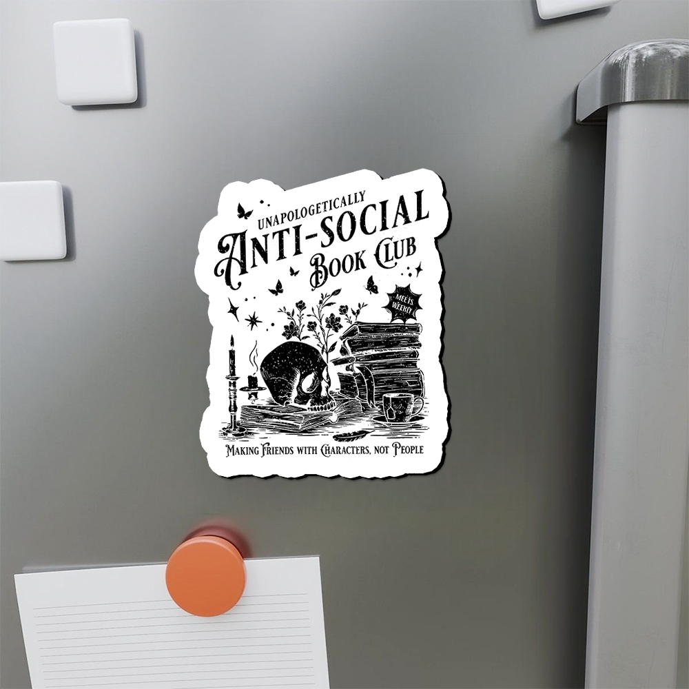 Pagewings Anti-social Book Club Comfort Colors Fridge Magnet
