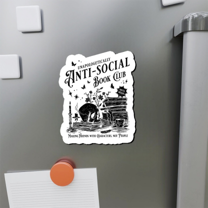 Pagewings Anti-social Book Club Comfort Colors Fridge Magnet