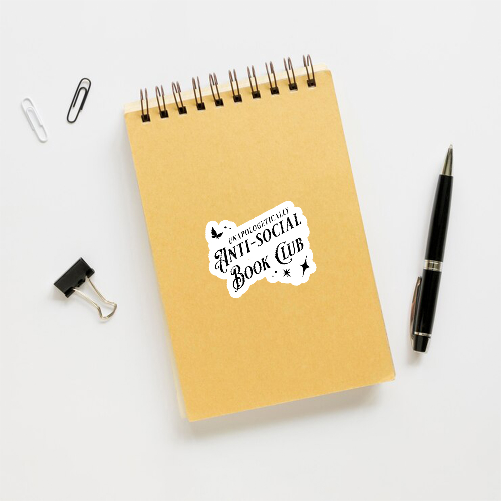 Pagewings Anti-social Book Club Sticker