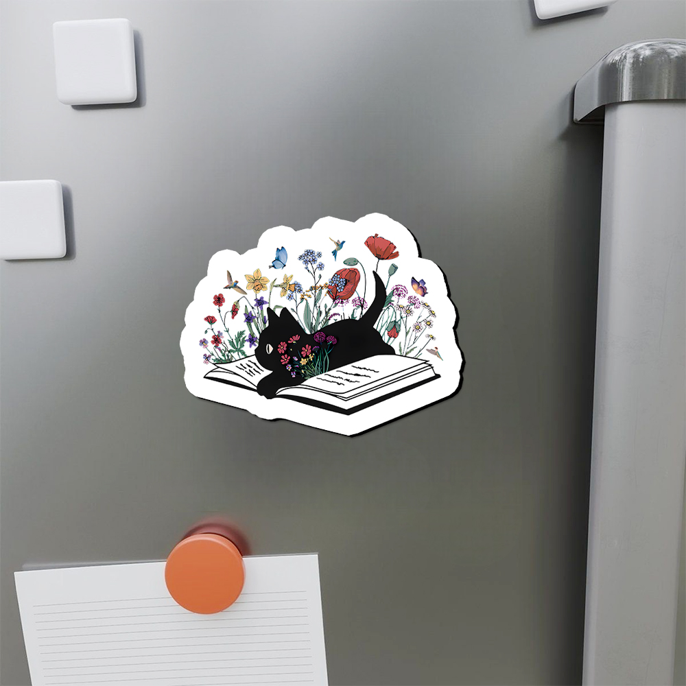 Pagewings Cute Book Cat Fridge Magnet