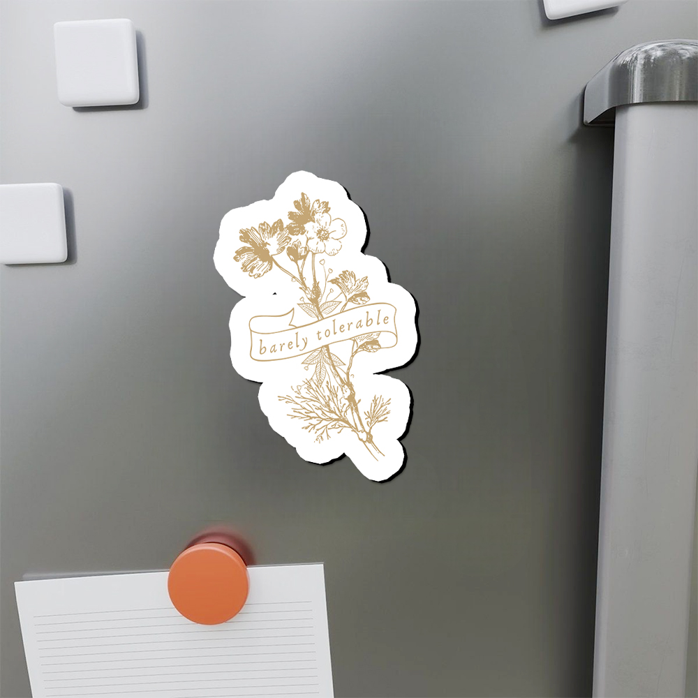 Pagewings Barely Tolerable Fridge Magnet