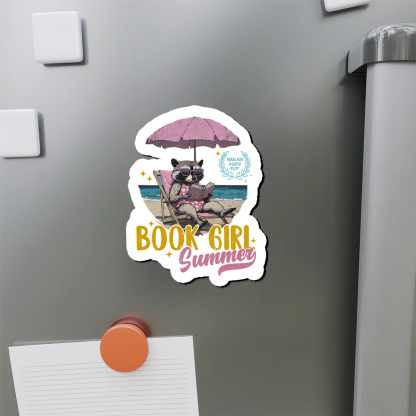 Pagewings Book Girl Summer Fridge Magnet