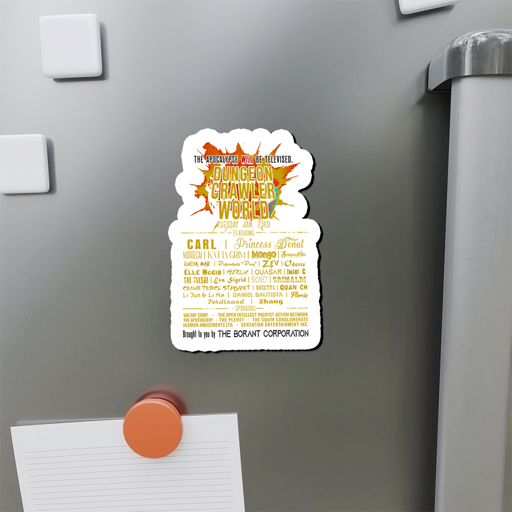 Pagewings Dungeon Crawler World Tour Fridge Magnet