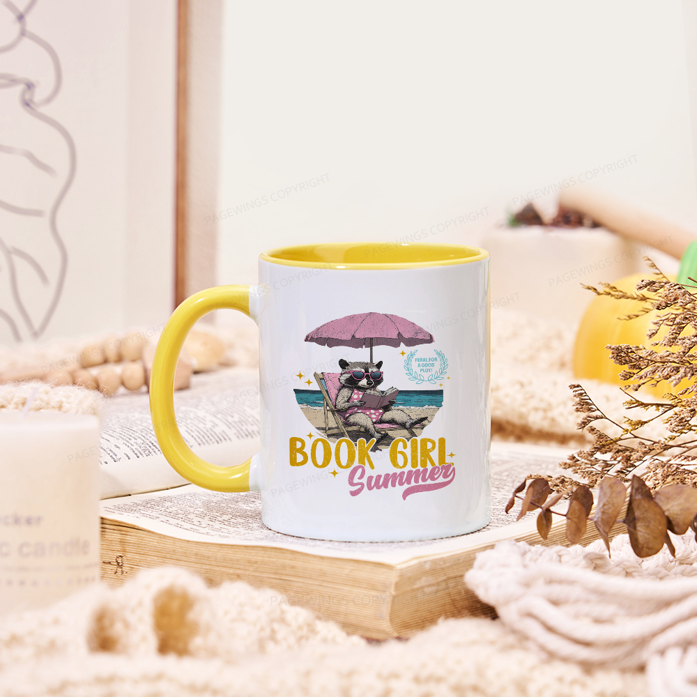 Pagewings Book Girl Summer Mug