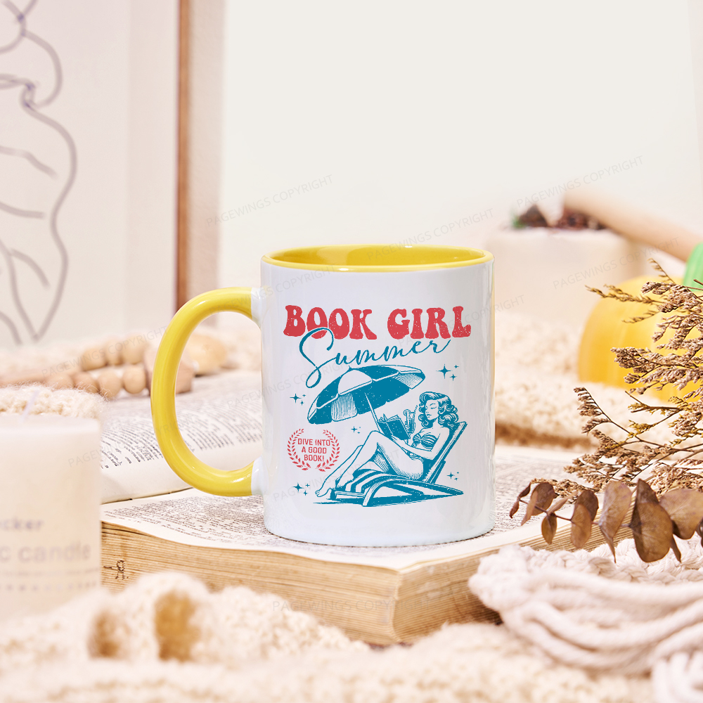 Pagewings Book Girl Summer Mug