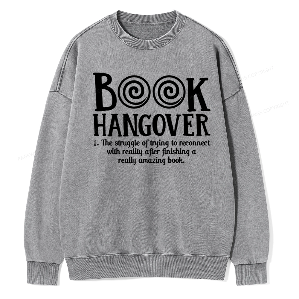 Pagewings Book Hangover Unisex Washed Sweatshirt