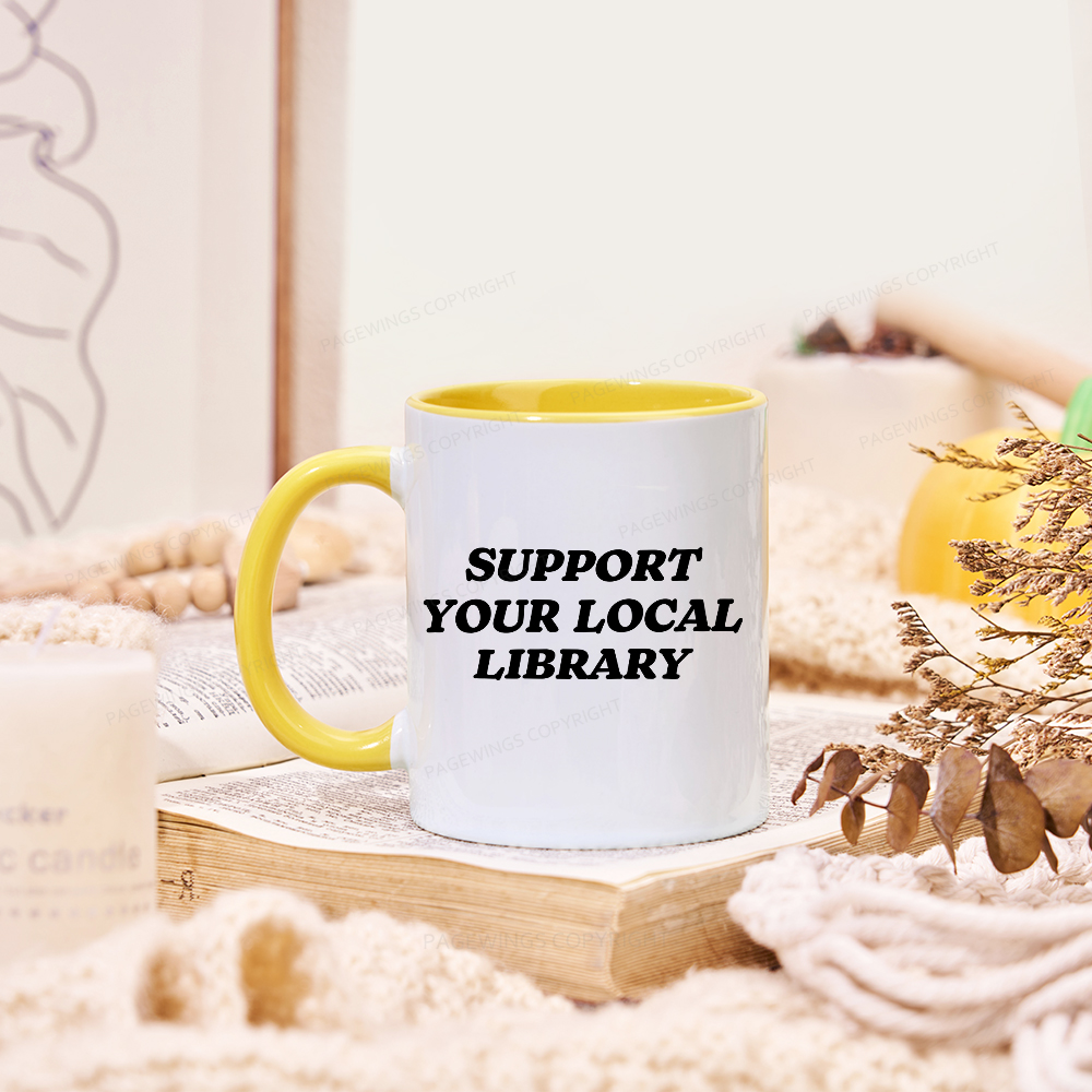 Pagewings Support Your Local Library Mug