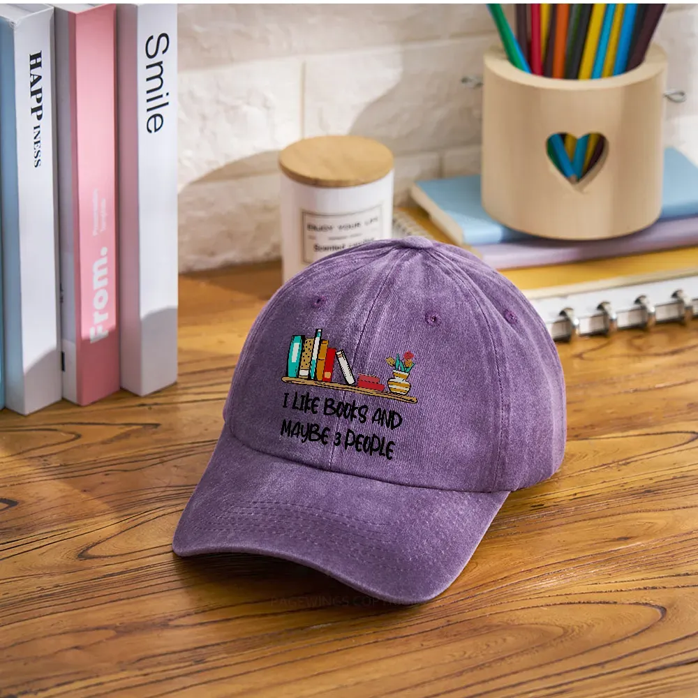 Pagewings  I Like Books World Washed Cap