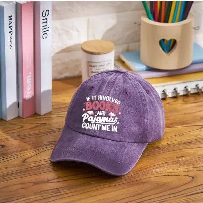 Pagewing Lover Funny Book Reading Washed Cap