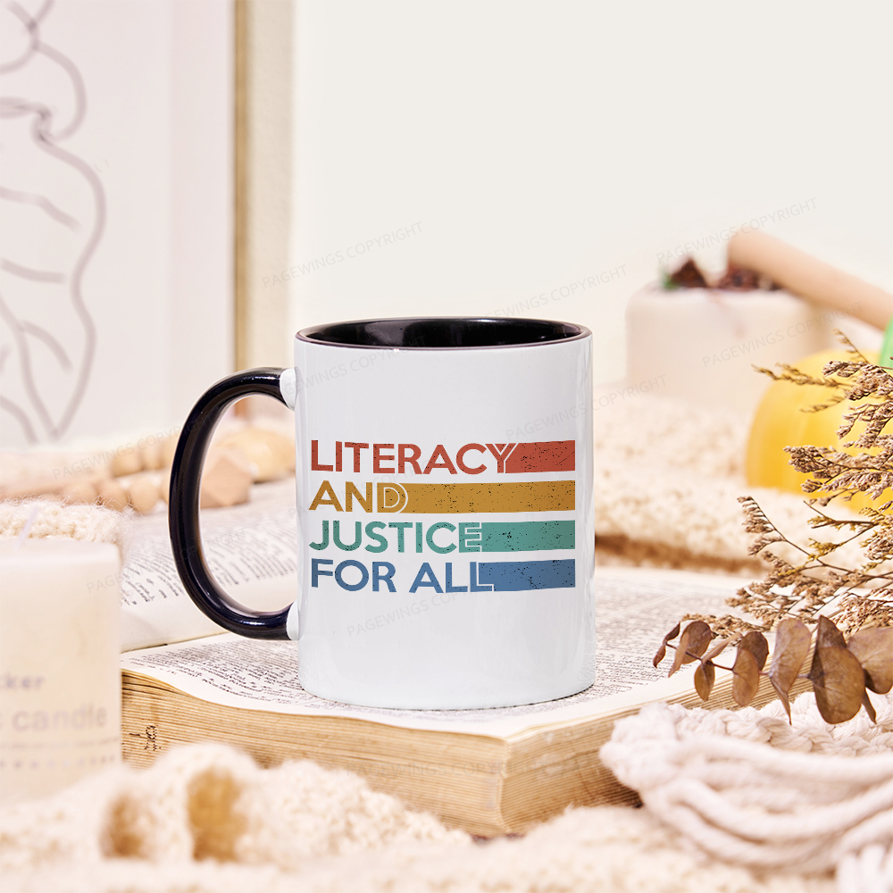 Pagewing Literacy and Justice For All Mug