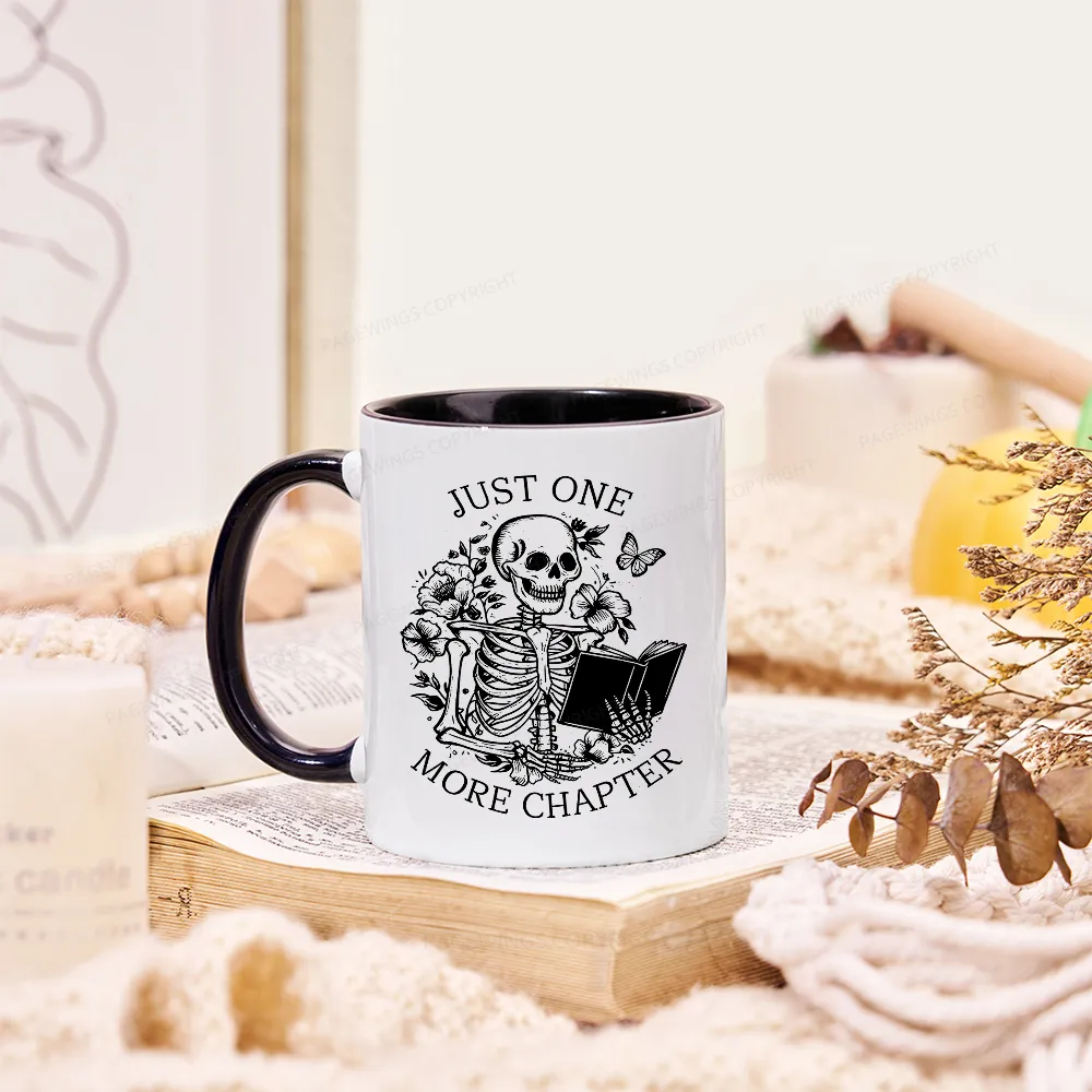 Pagewing One More Chapter Skeleton Unisex Tee Mug