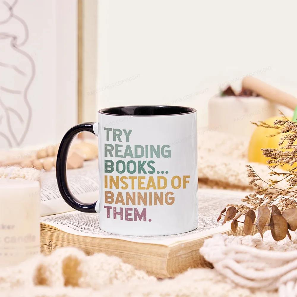 Pagewings Try Reading Books Mug