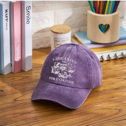 Pagewings Libraries Are For Everyone Washed Cap