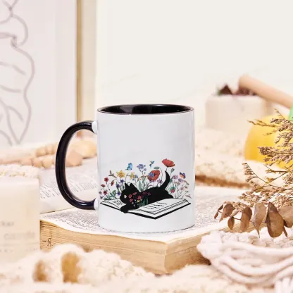 Pagewings The Cat Is Lying On The Book Mug