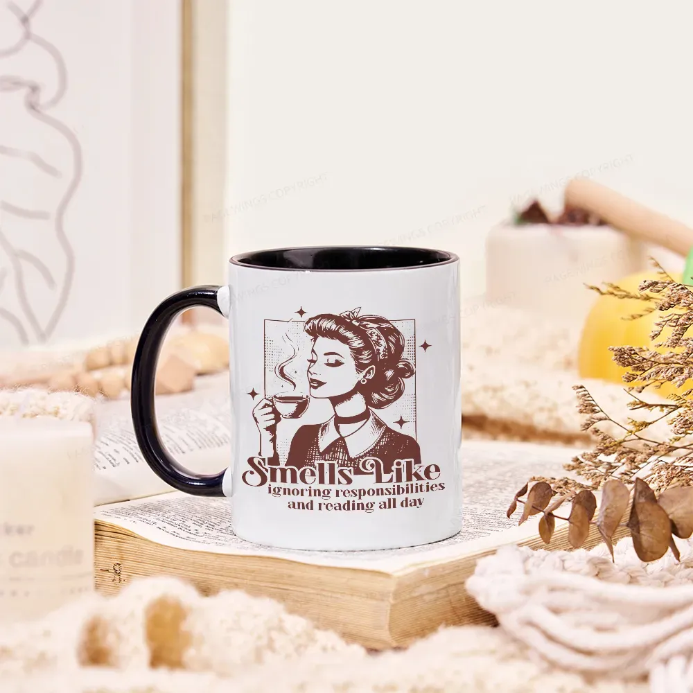 Pagewings Ignoring Responsiblities And Reading All Day Mug