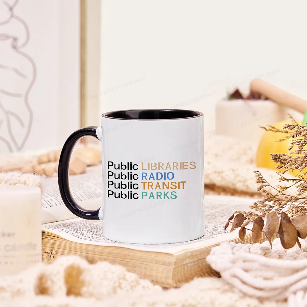 Pagewings Public Libraries Radio Transit Parks Mug