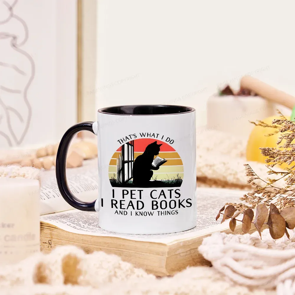 Pagewings Cat And Book Mug