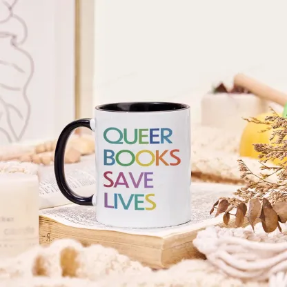 Pagewings Queer Books Save Lives Mug