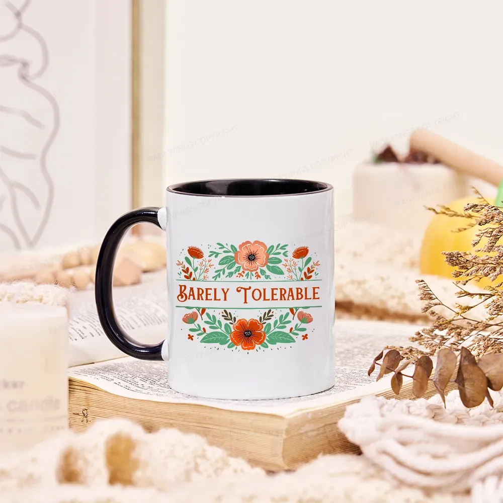 Pagewings Barely Tolerable Book Lover Bookish Mug