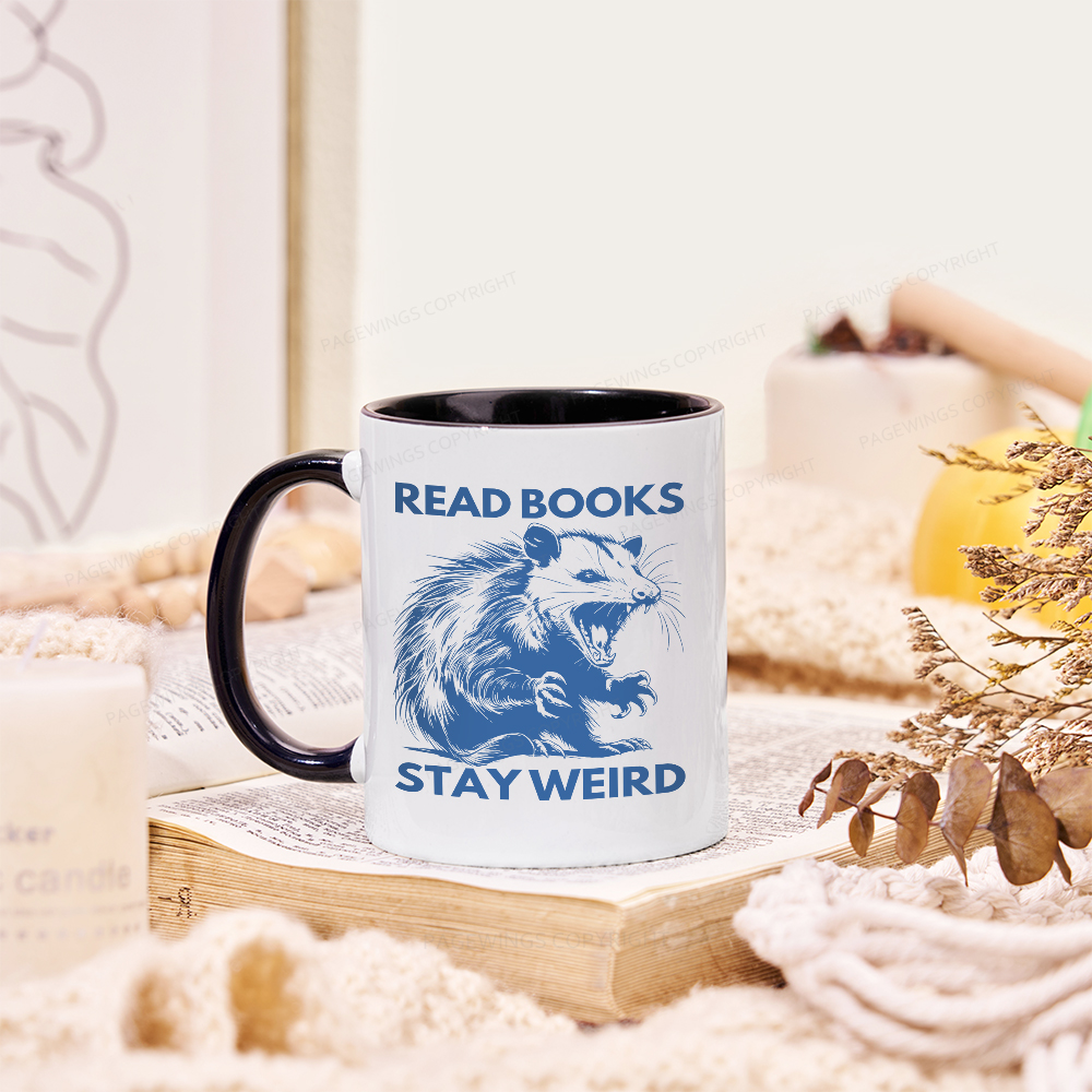 Pagewings Read Books Stay Weird Mug