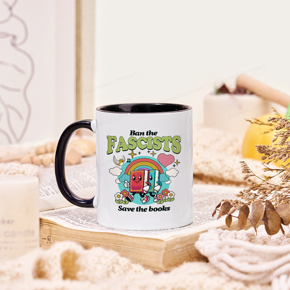 Pagewings Ban the Fascists Save the Books Mug