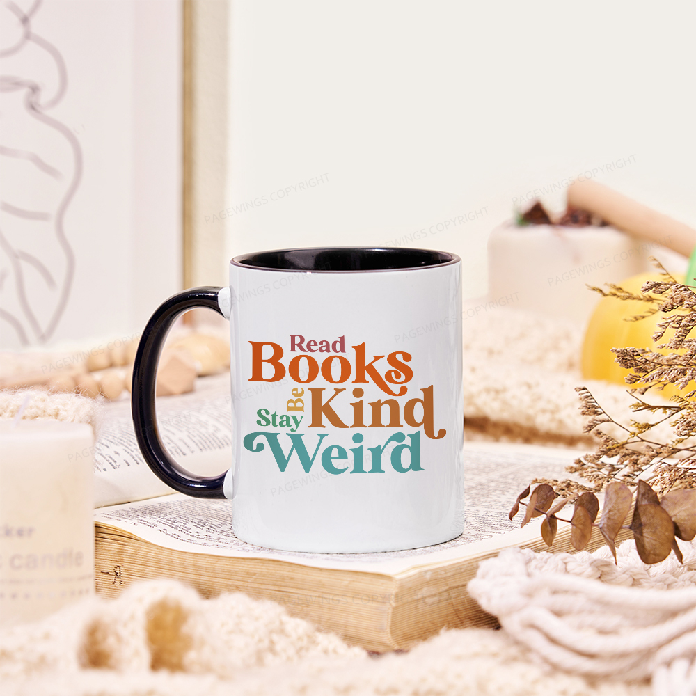 Pagewings Read Books Be Kind Stay Weird  Mug
