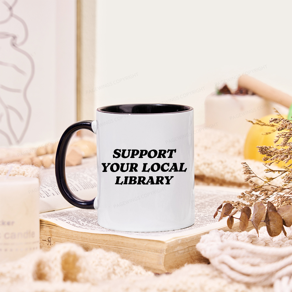 Pagewings Support Your Local Library Mug