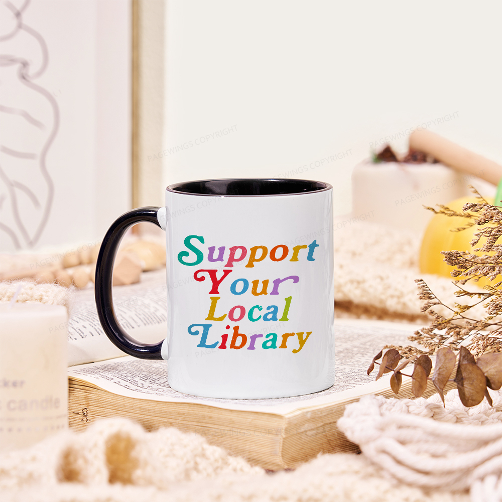 Pagewings Support Your Local Library Mug