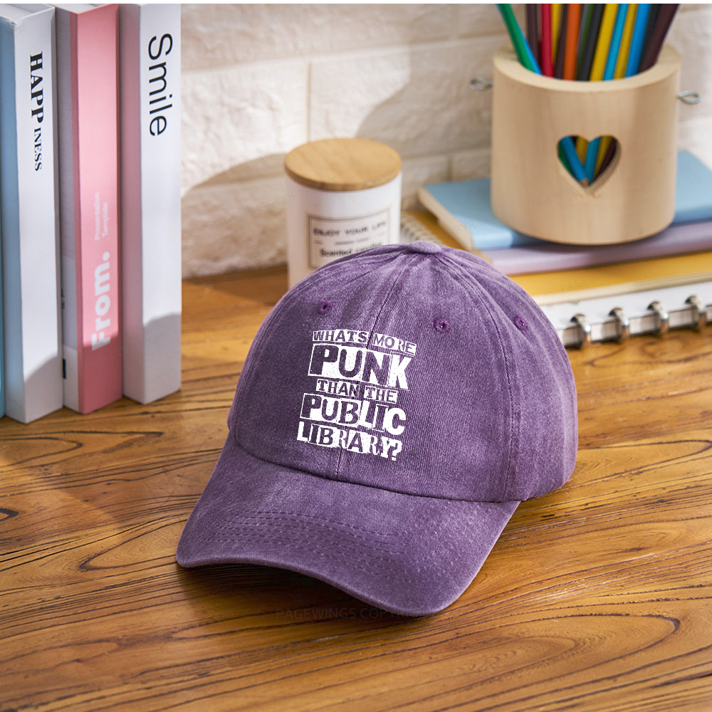 Pagewings What‘s More Punk Than the Public Library Washed Cap