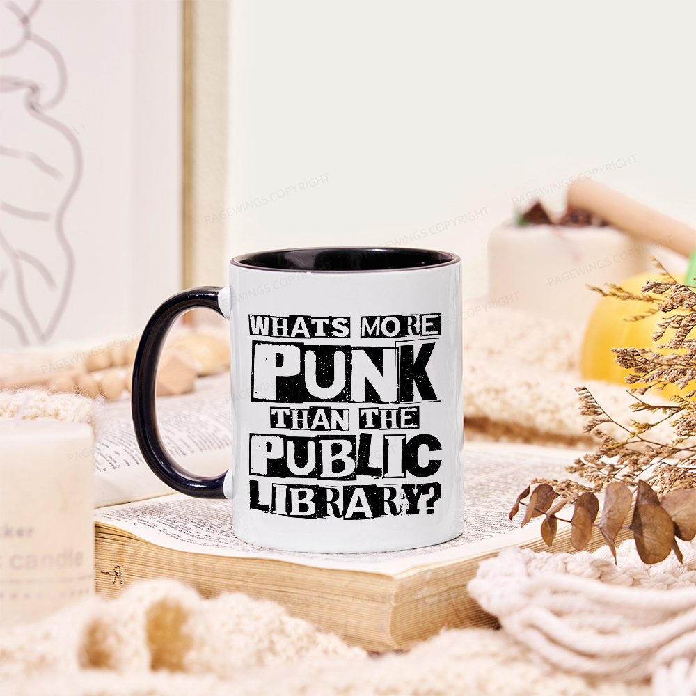 Pagewings What‘s More Punk Than the Public Library Mug