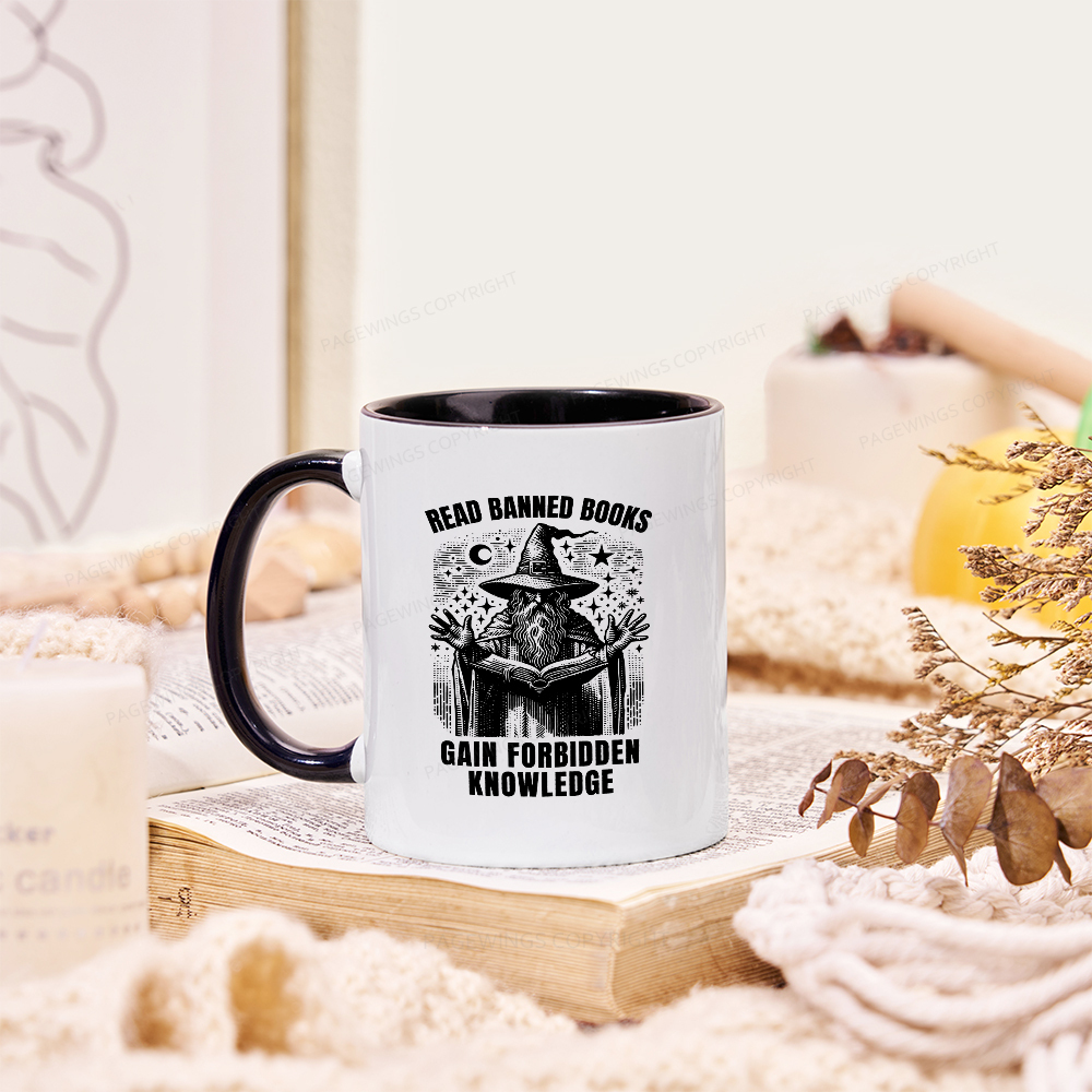 Pagewings Read Banned Books Gain Forbidden Knowledge Mug