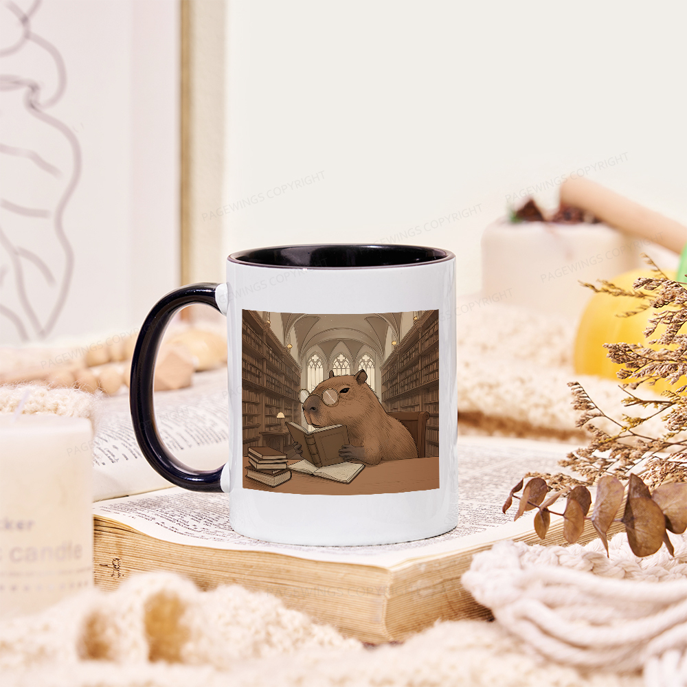 Pagewings The Reader Capybara Mug