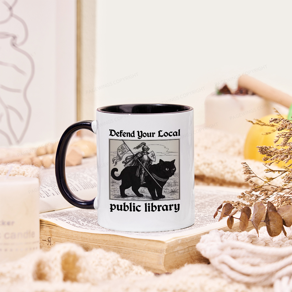 Pagewings Defend Your Local public library Mug