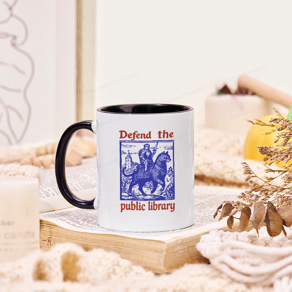 Pagewings Defend the Public Library Mug