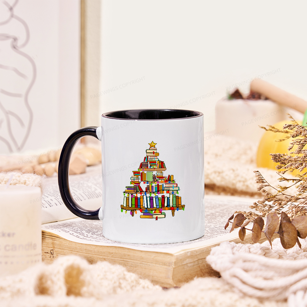 Pagewings Christmas Books Tree Mug