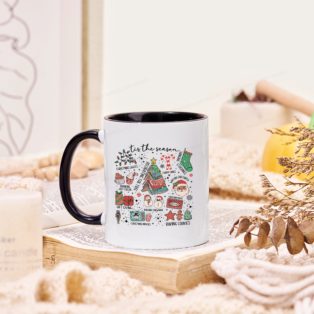 Pagewings Book Lover Retro Christmas Mug