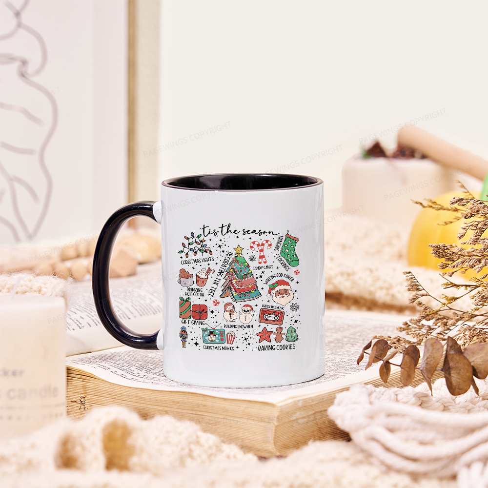 Pagewings Book Lover Retro Christmas Mug