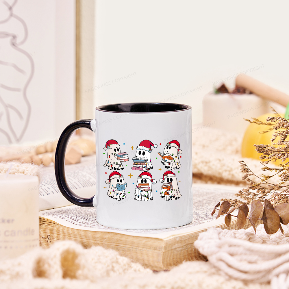 Pagewings Christmas Book Ghost Mug