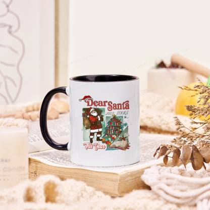 Pagewings Christmas Santa Reader Holiday Mug