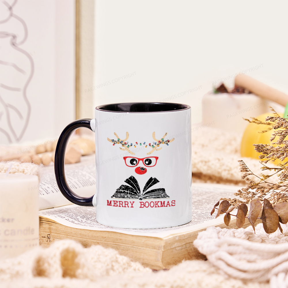 Pagewings Christmas Reindeer Reading Mug