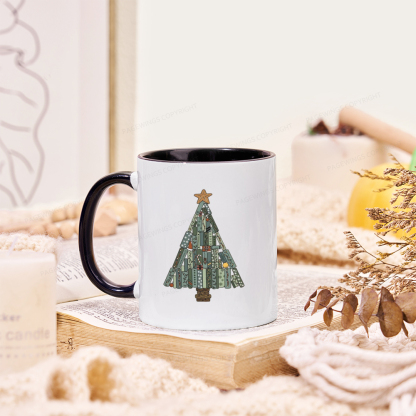 Pagewings Christmas Book Tree Mug