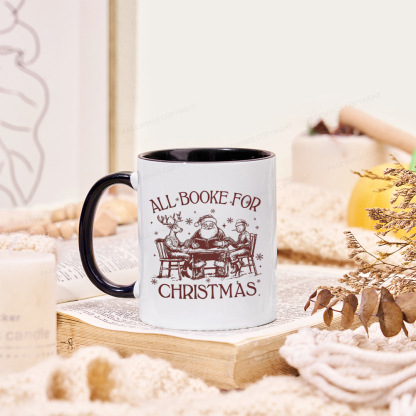 Pagewings Retro All Booked For Christmas Mug