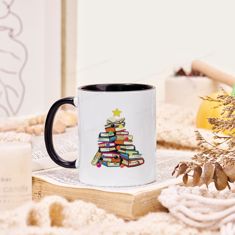 Pagewings Christmas Tree Bookworm Mug