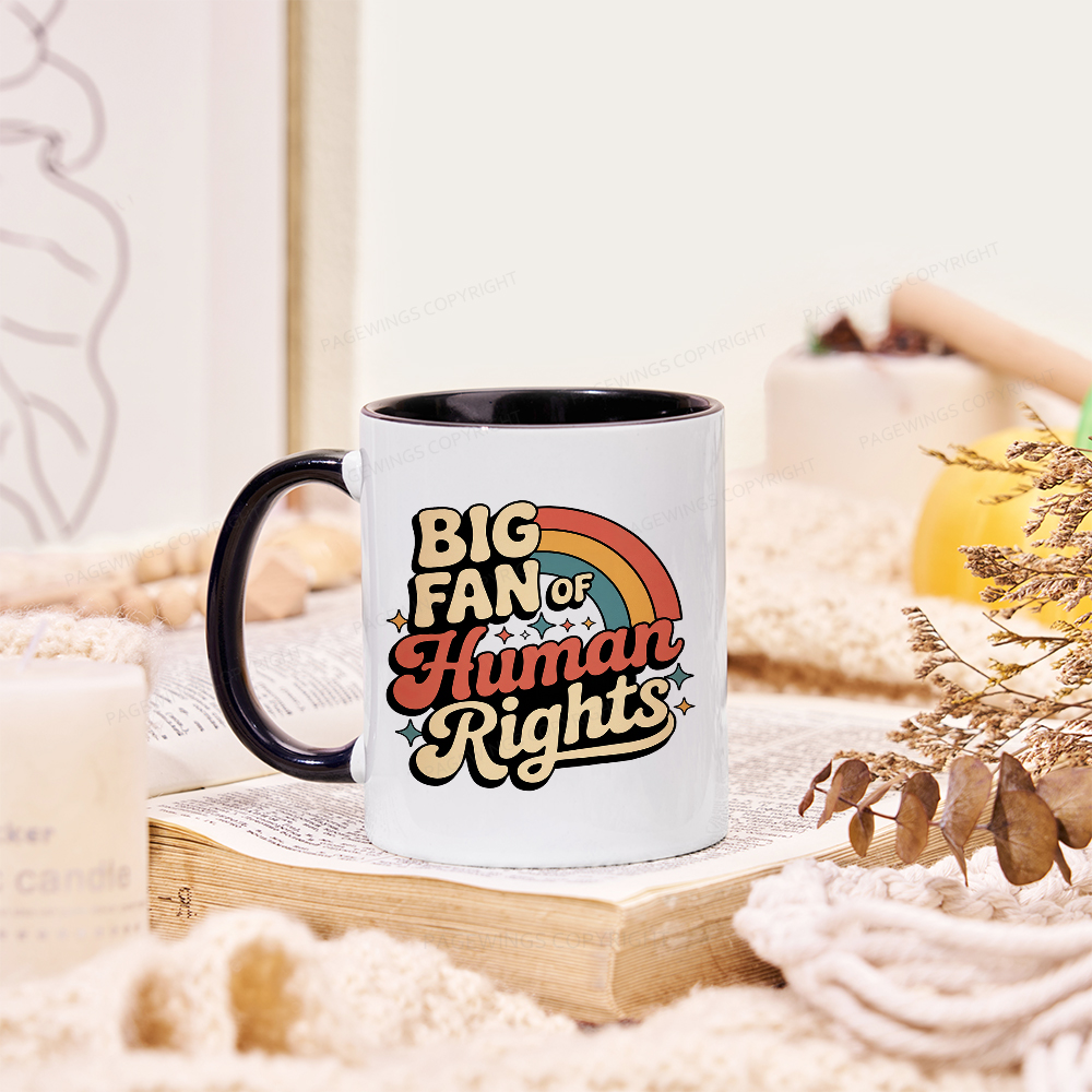 Pagewings Big Fan of Human Rights Mug