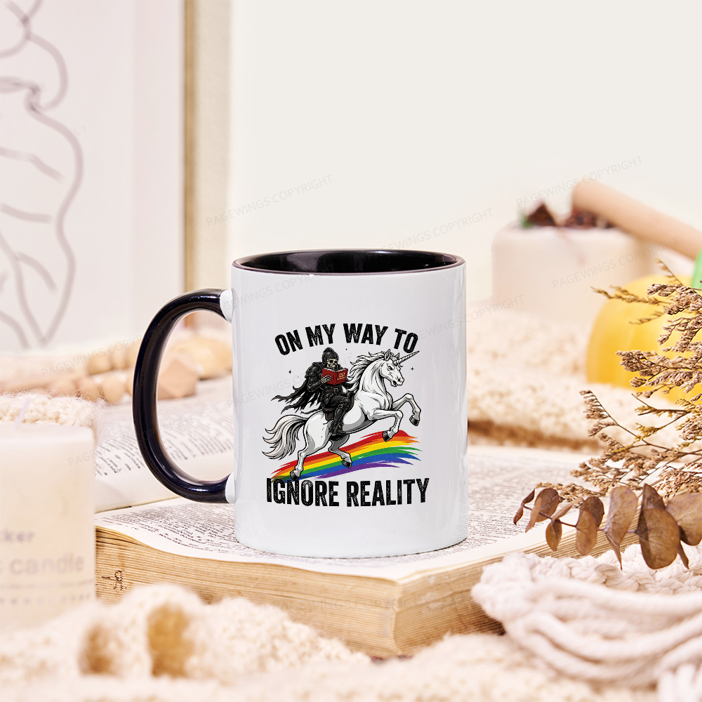 Pagewings On My Way To Ignore Reality Mug